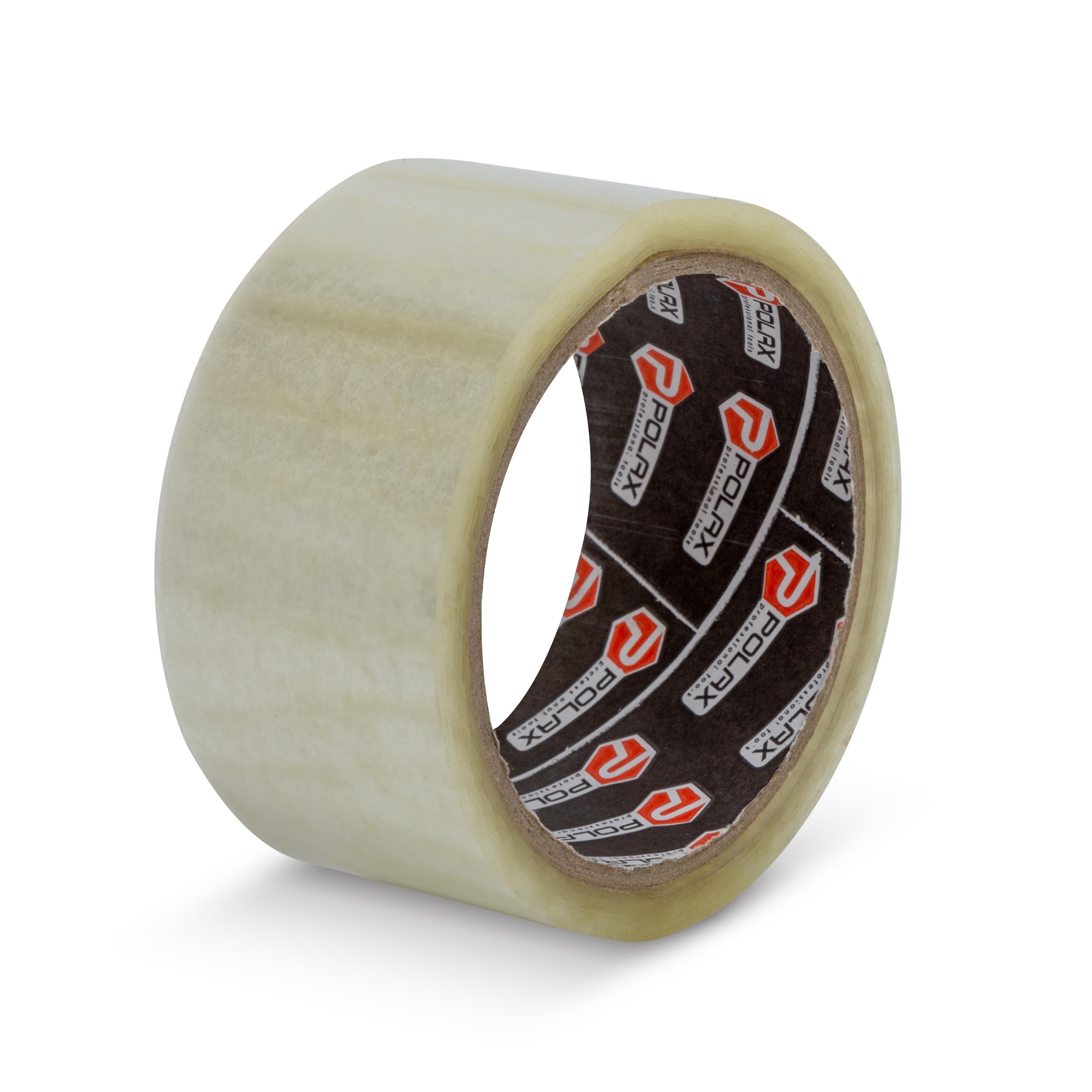 Клейка стрічка POLAX скотч пакувальний прозорий 50 м 45 мм (101-050)